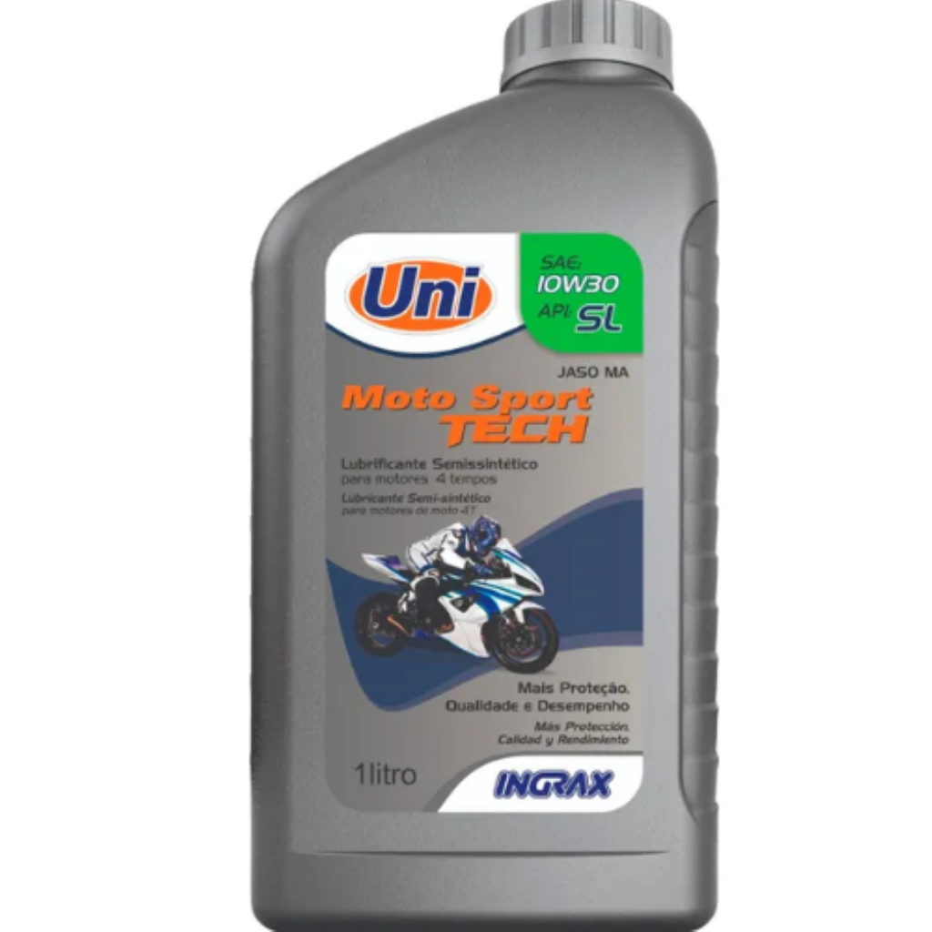 OLEO MOTOR 10W30 MOTOCICLETA TECH4 1L SL 10158 UNI SEMI SINTETICO