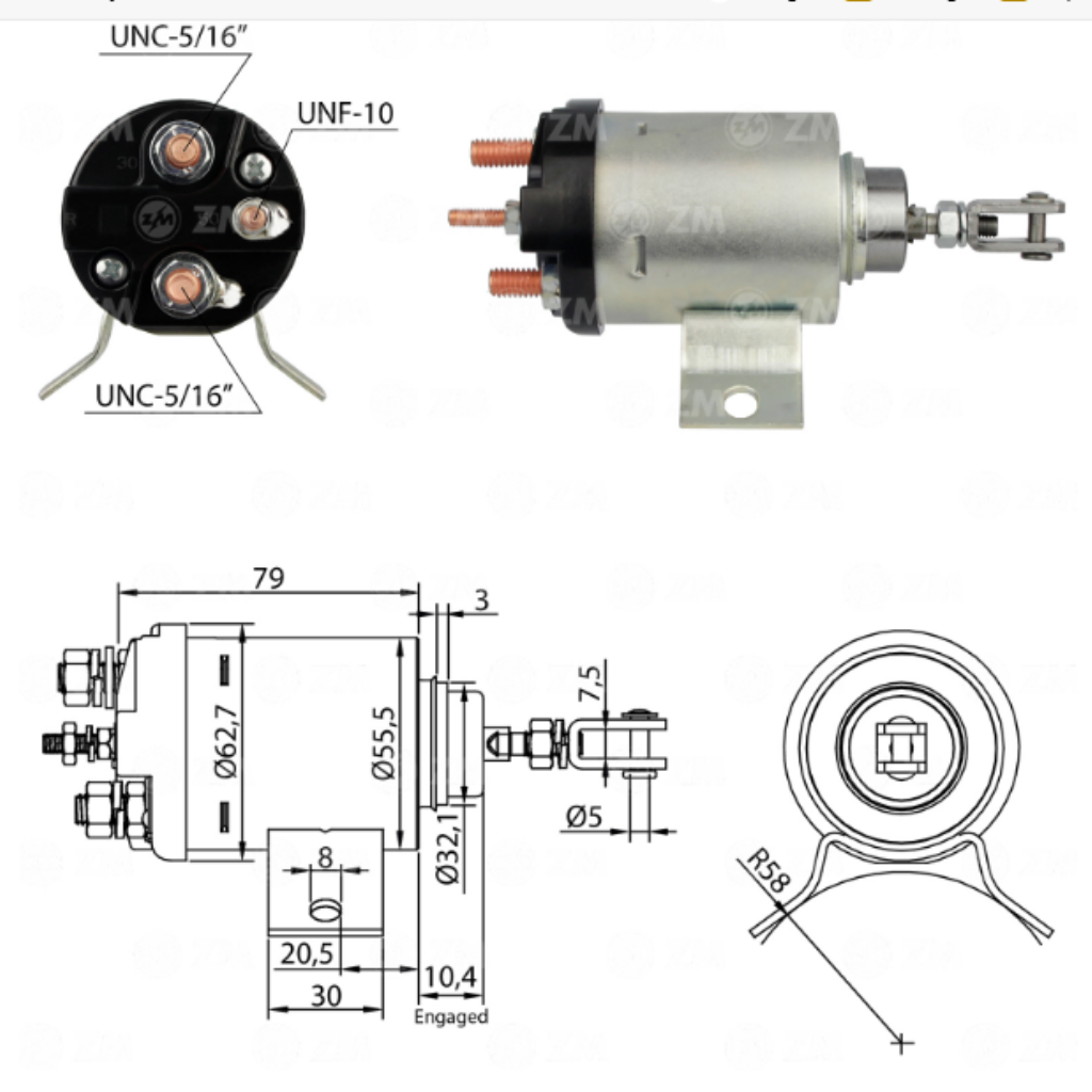 AUTOM MOTOR PART D10 D20 <92 F1000 F4000 <93 F11000 VW11130 ZM506 ZM 9330451015 SIST WAPSA