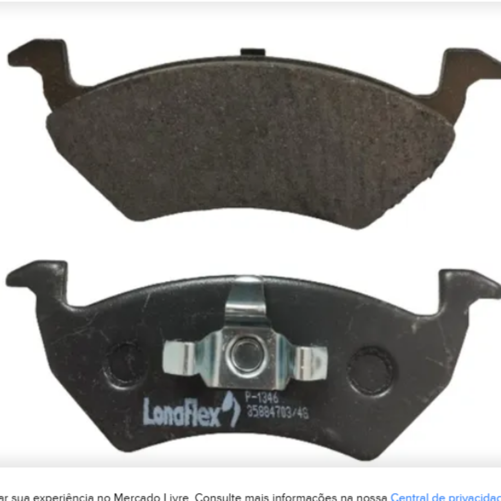 PAST FREIO GOL G5 SAV VOY 12>14 GOL G6 14>18 P1346 LON 5U0698151B SIST TEVES