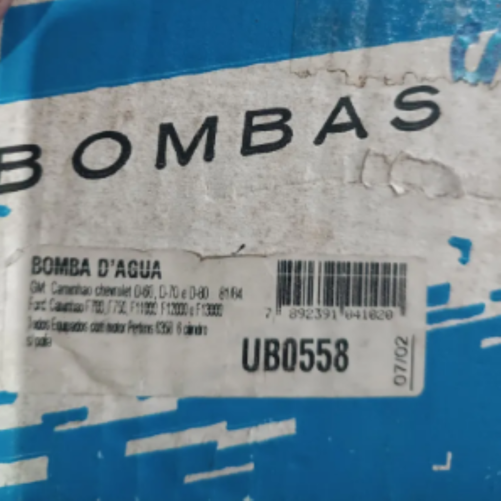 BOMBA D AGUA D60 D70 F700 6358 UB0558 URBA 70991452 VKPC4553 20149