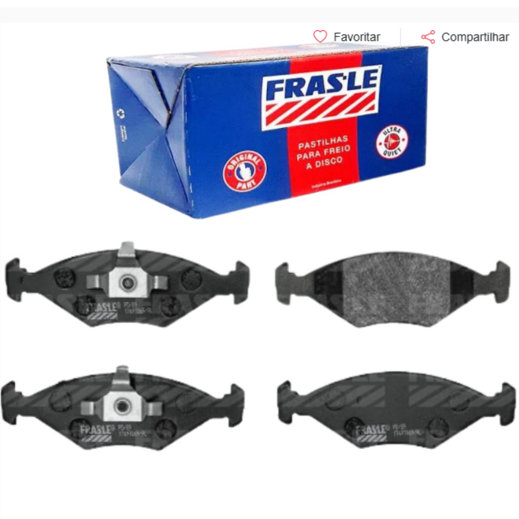 PASTILHA FREIO FIOR 05>18 UNO WAY 10>18 PD89 FRASLE 7087591 TEVES