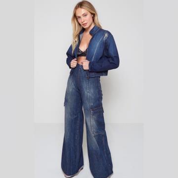 CALÇA JEANS CARGO OH BOY