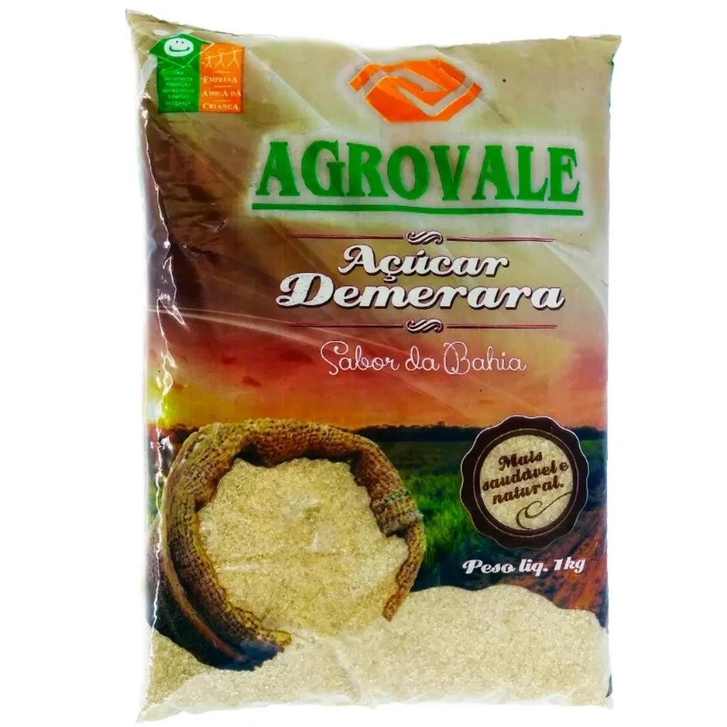 Açúcar Demerara Agrovale 1kg