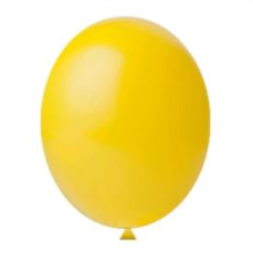 BALAO REDONDO 8 LISO AMARELO GEMA C/50