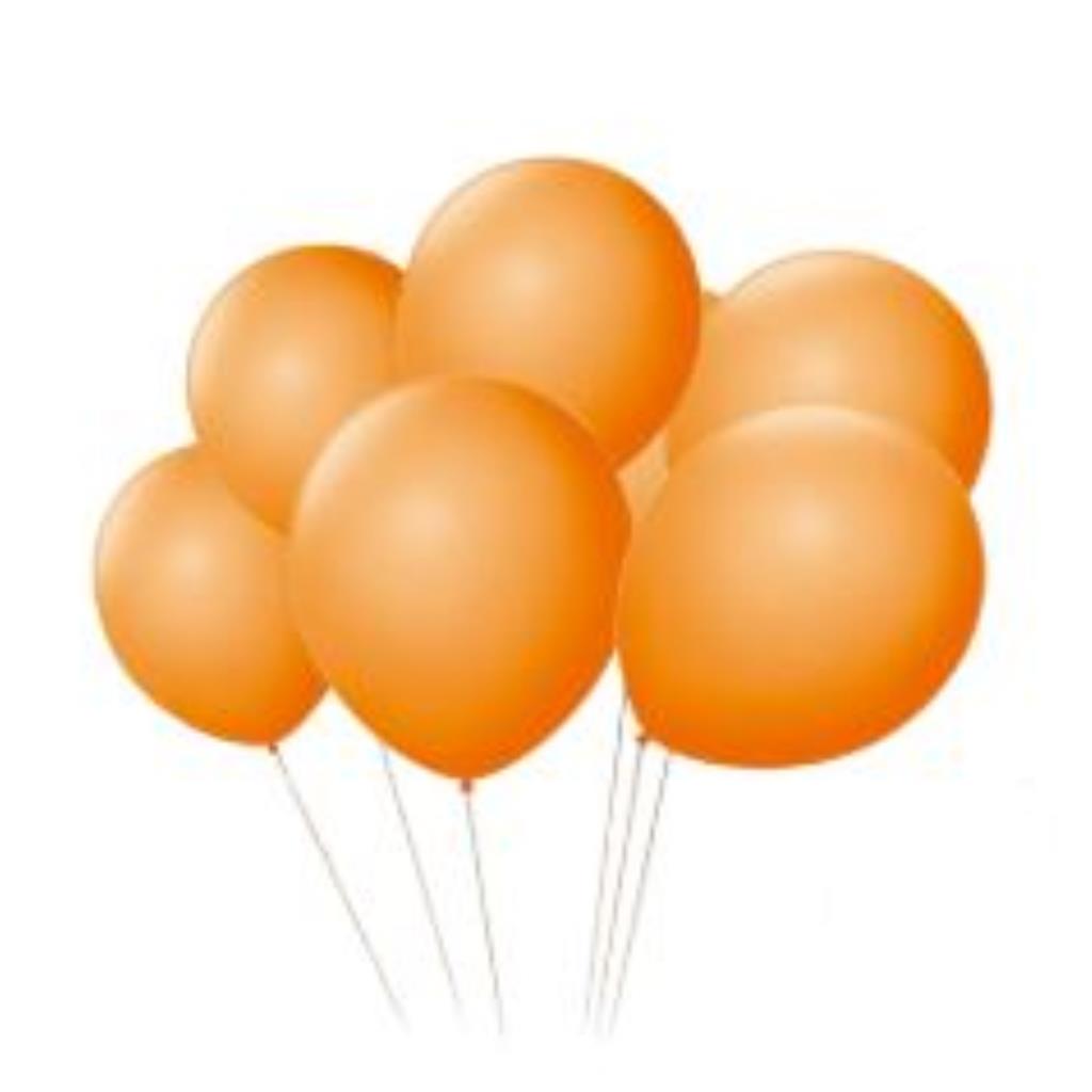 BALAO REDONDO 8 LISO LARANJA CANDY C/50