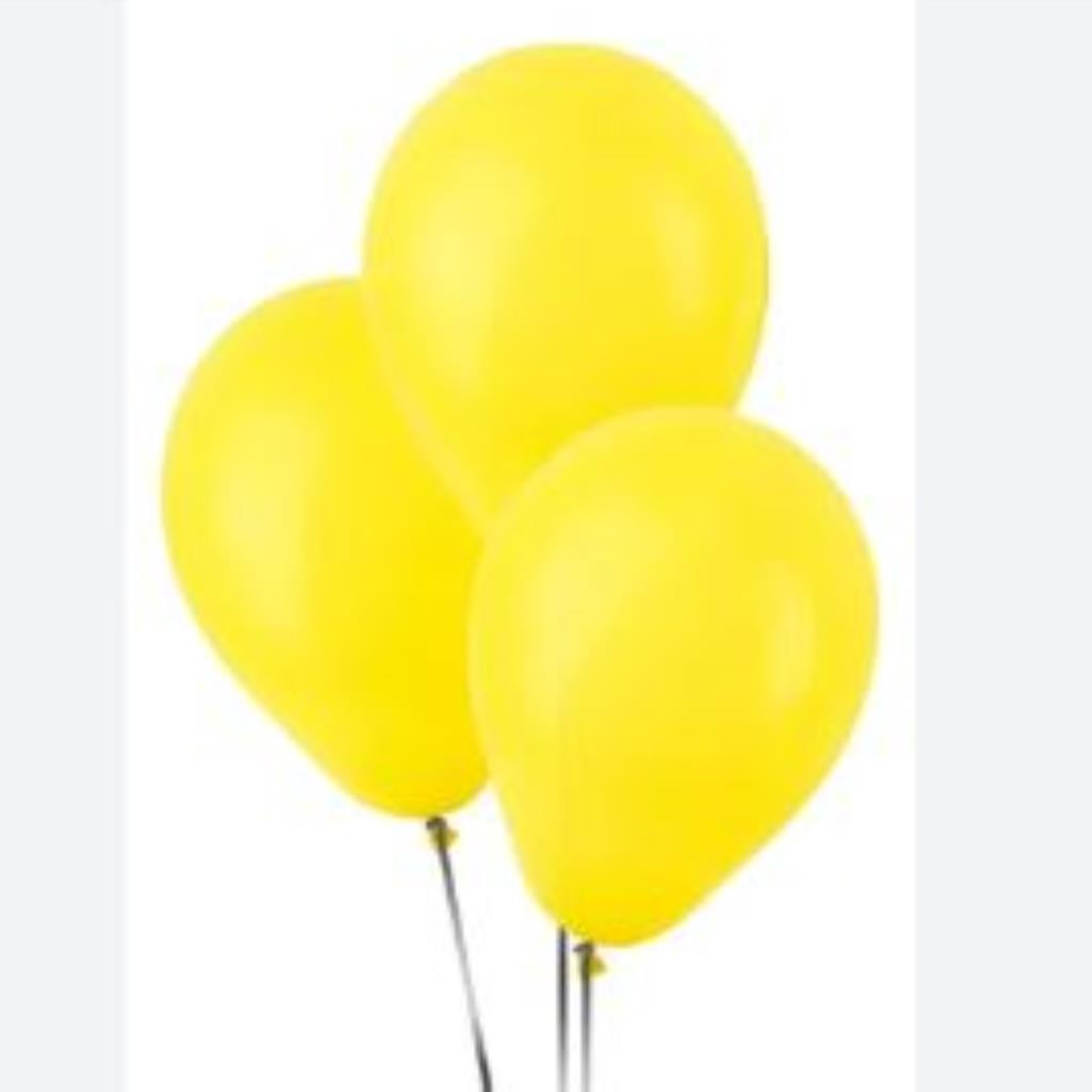 BALAO REDONDO 8 LISO AMARELO C/50