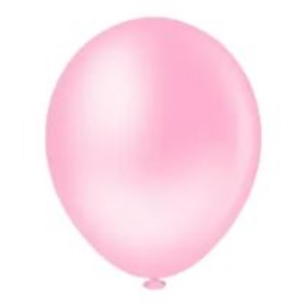 BALAO REDONDO 8 LISO ROSA BEBE C/50