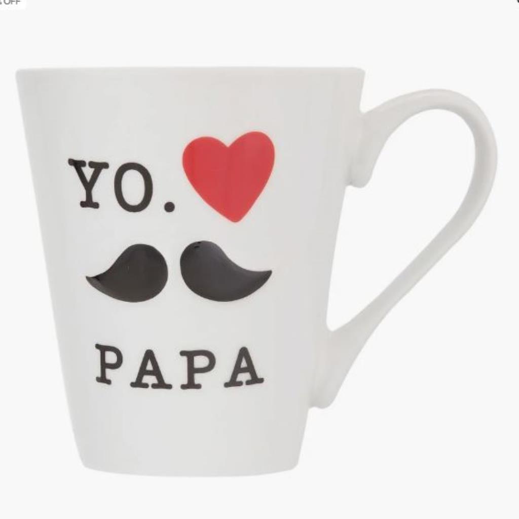 CANECA BIGODE YO AMO PAPA 285ml