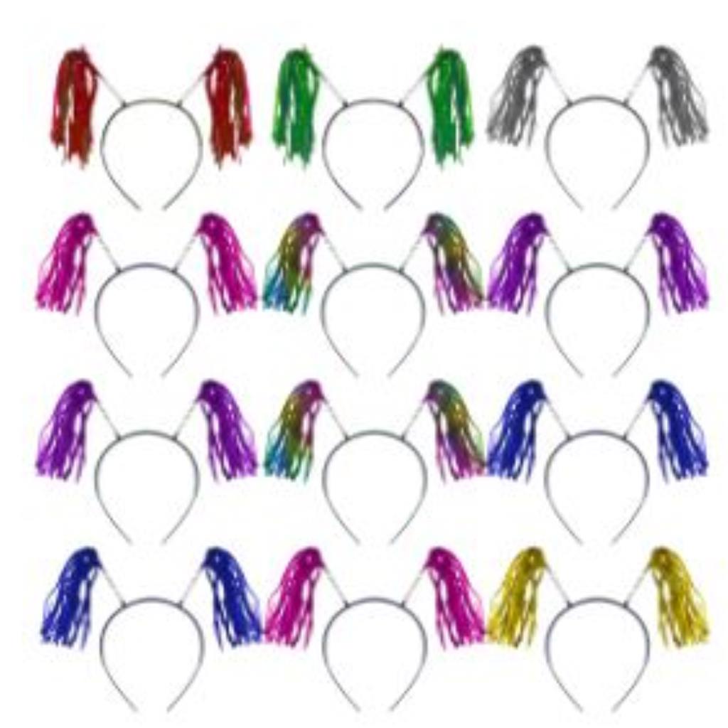 TIARA POMPOM METALIZADO