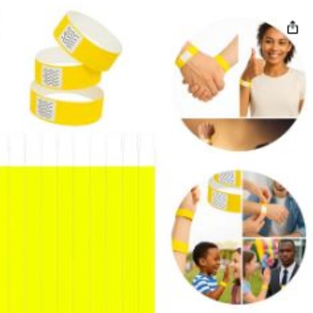 PULSEIRA DE IDENTIFICAÇÃO C/ 50 - AMARELO