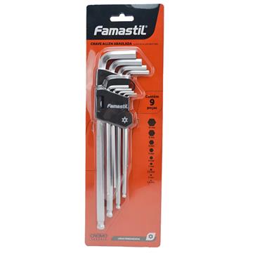 CHAVE ALLEN ABAULADA 1,5 A 10MM 9PC - FAMASTIL