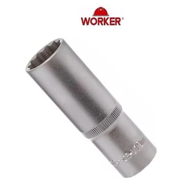 SOQUETE ESTRIADO LONGO ENCAIXE 1/2" 19MM - WORKER