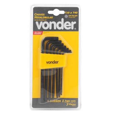 CHAVES HEXALOBULAR T10 A T40 7PCS - VONDER