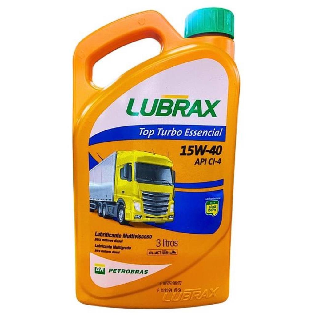 OLEO MINERAL 15W40 API CI4 DIESEL 3L - LUBRAX TOP TURBO ESSENCIAL