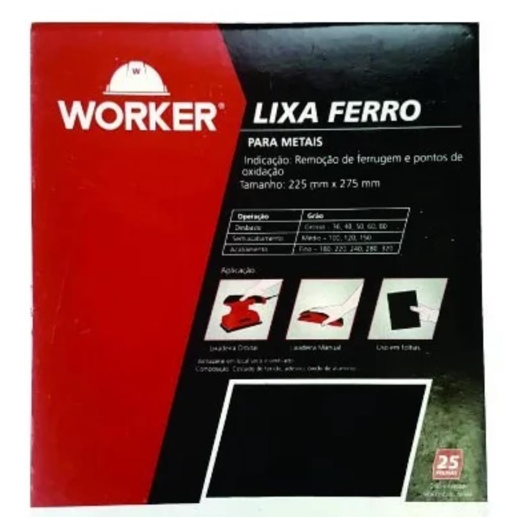LIXA FERRO GR100 225X275 - WORKER