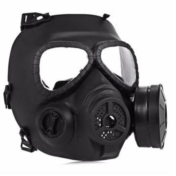 MASCARA AIRSOFT GÁS PRETA 1 RESPIRADOR
