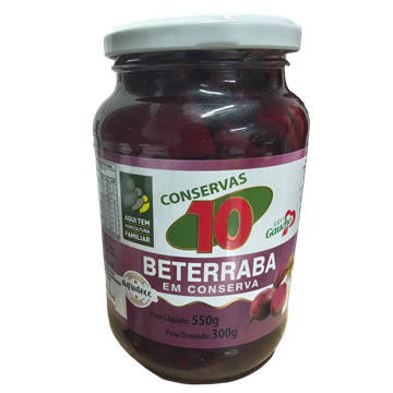 BETERRABA AGRIDOCE CONSERVAS 10 PD300G PL550G (CX C/15 UN.)