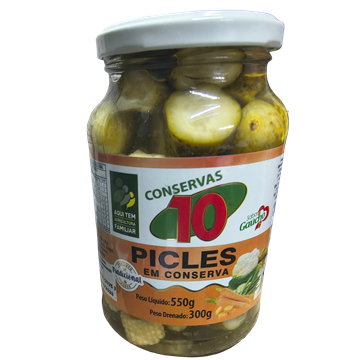 PICLES CONSERVAS 10 PD300G PL550G (CX C/15 UN.)