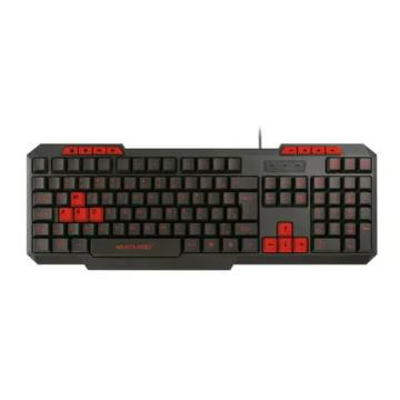 Teclado Gamer Multilaser Com Hotkeys Multimídia Slim Preto/Vermelho - TC242