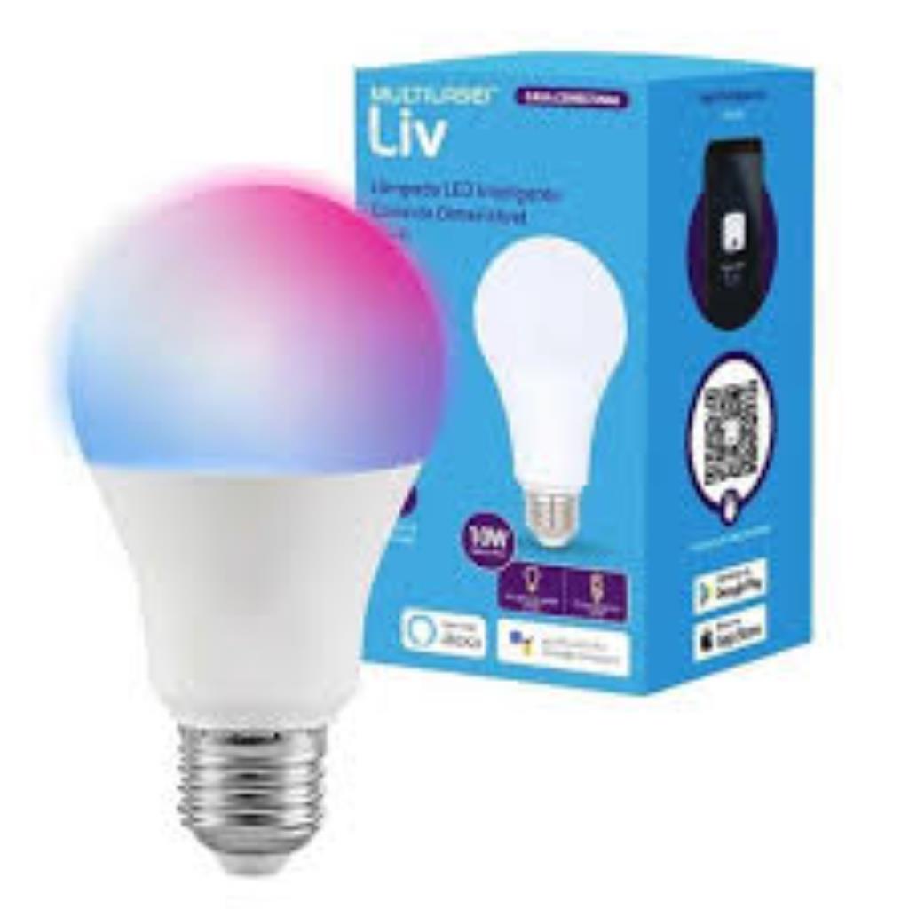LAMPADA LED INTELIGENTE MULTILASER WIFI 10W ALEXA
