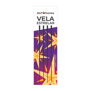 VELA ESTRELA C/4 UNIDADES