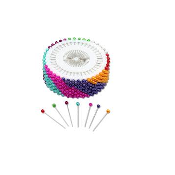 ALFINETE COM CABEÇA COLORIDA 480 UNID