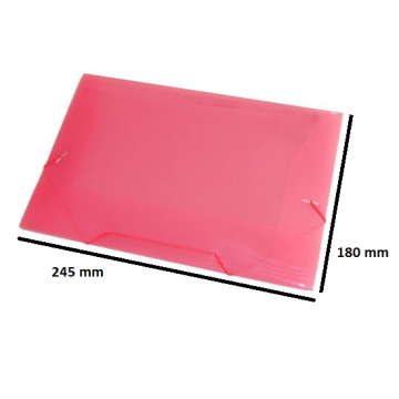 PASTA MINI DE PLASTICO C/ELASTICO VERMELHA