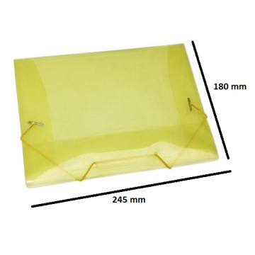 PASTA MINI DE PLASTICO C/ELASTICO AMARELA