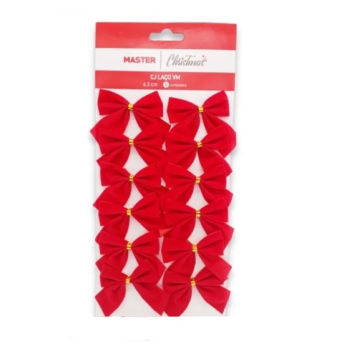 ENFEITE LAÇO AVELUDADO C/12 UNID 6,5 CM