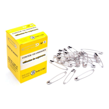 ALFINETE DE SEGURANÇA N° 3 C/100 UNID.