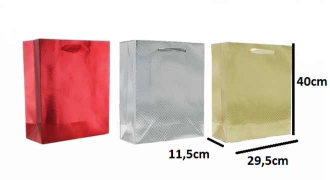 SACOLA PAPEL GRANDE METALIZADA
