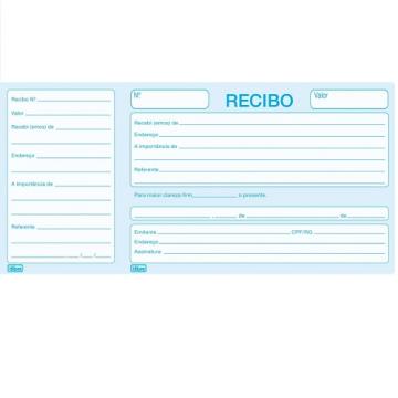 TALÃO RECIBO COMERCIAL COM CANHOTO 50 FLS
