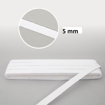 ELASTICO CHATO BRANCO 5MMX10MTS