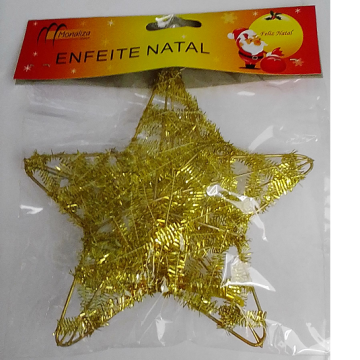 ENFEITE ESTRELA ARAMADA 14 CM