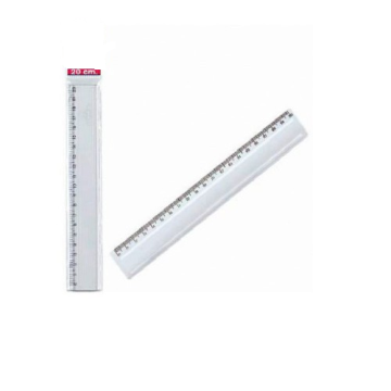 REGUA PLASTICA TRANSPARENTE 20 CM