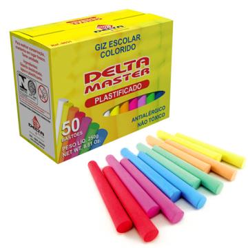 GIZ ESCOLAR COLORIDO 50 UNIDADES