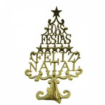 ENFEITE ARVORE BOAS FESTAS FELIZ NATAL 17,5 CM