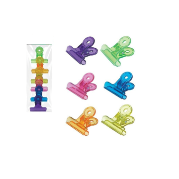 PRENDEDOR DE PAPEL FECHA EMBALAGEM EM ACRILICO C/6