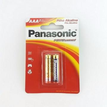 PILHA PANASONIC ALCALINA PALITO AAA 2UNIDADE