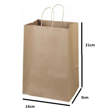 SACOLA PAPEL KRAFT 21 PEQUENA