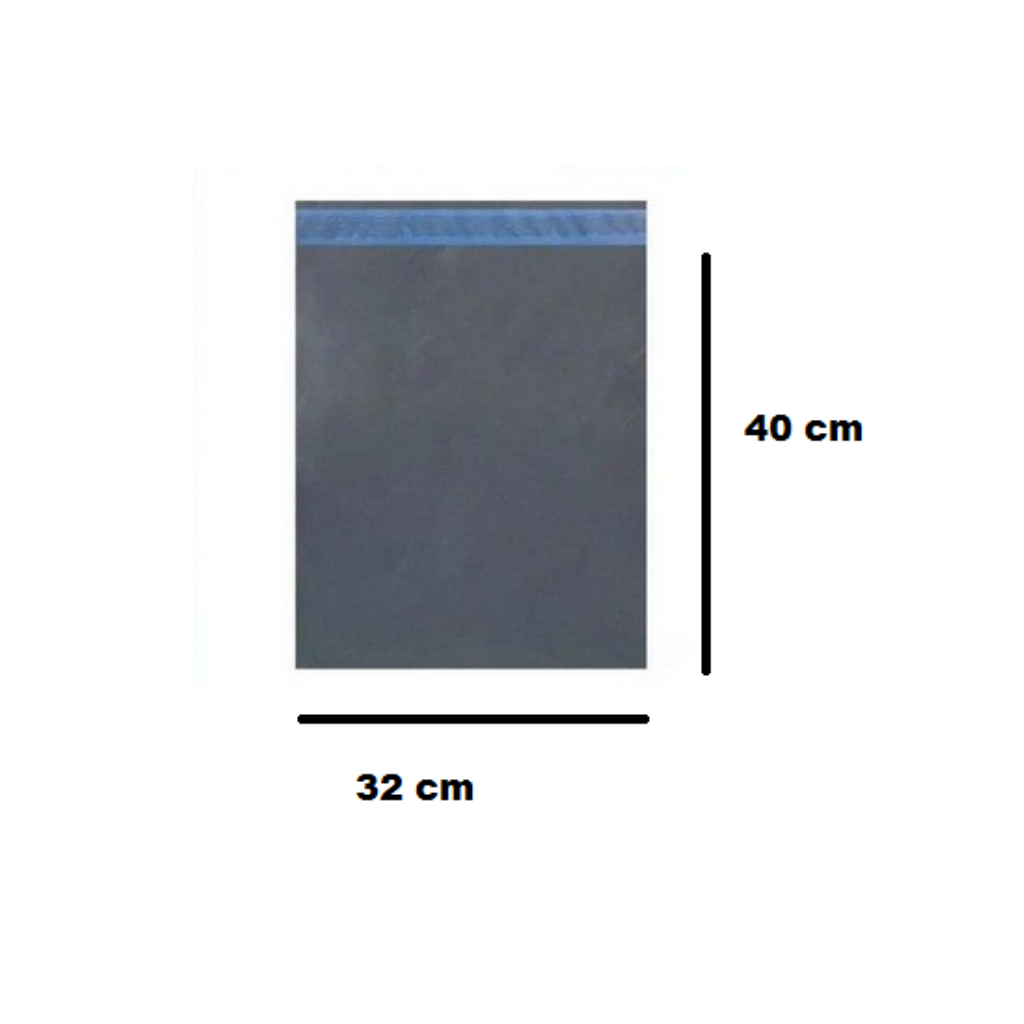 ENVELOPE PLASTICO PRETO 32X40 RECICLADO