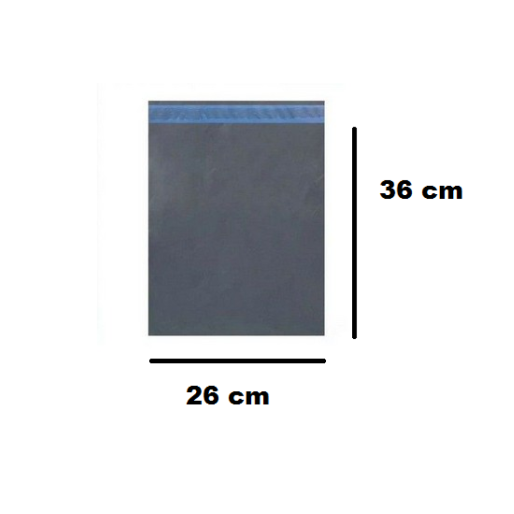 ENVELOPE PLASTICO PRETO 26X36 PT2636