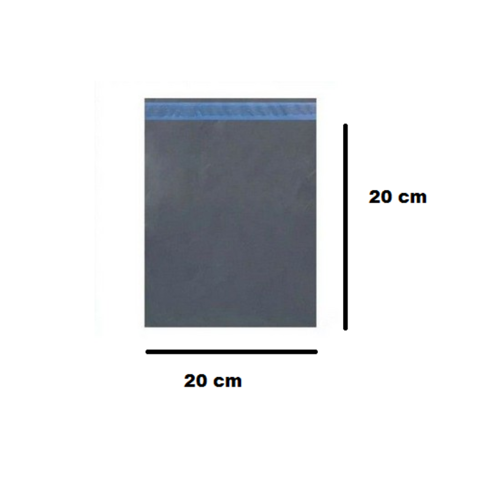 ENVELOPE PLASTICO PRETO 20X20 PT20