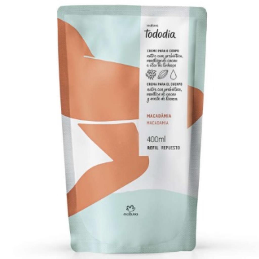 Natura Tododia Macadamia Creme Desodorante Nutritivo Para o Corpo 400 ml (REFIL)