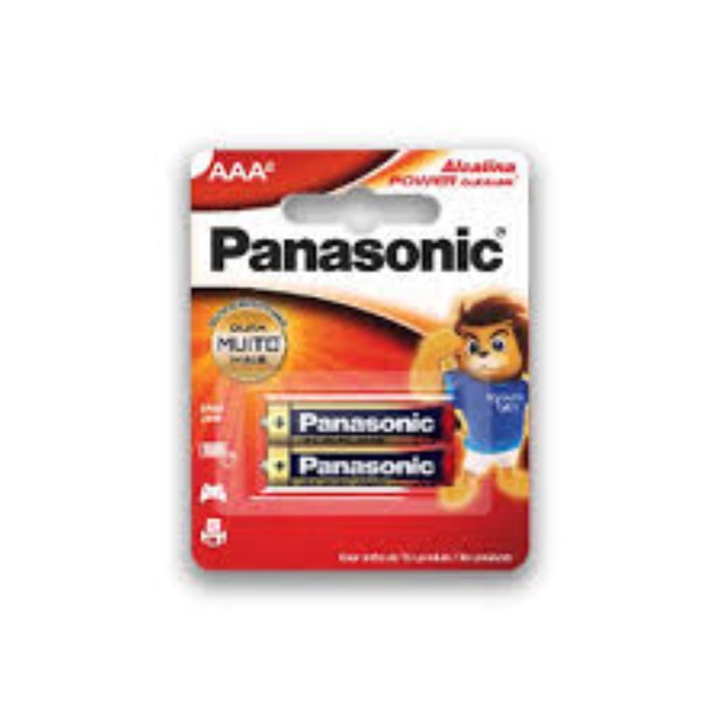 PILHA PANASONIC ALCALINA PALITO AAA 2UNIDADE