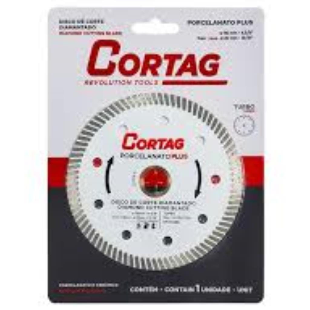 Disco Diamantado Turbo Cortag para Porcelanato 110mm Furo de 20mm (Emb. contém 1un.)