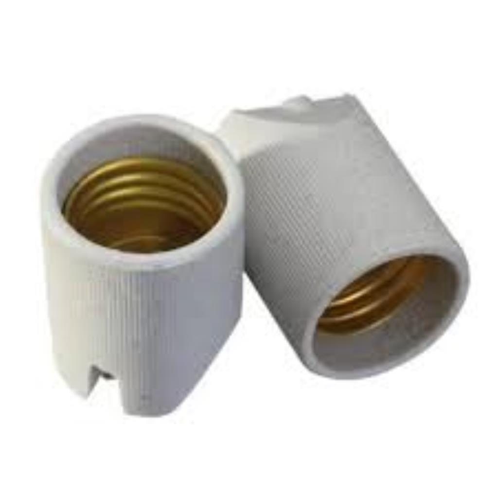 Soquete Porcelana E27 Branco Interned