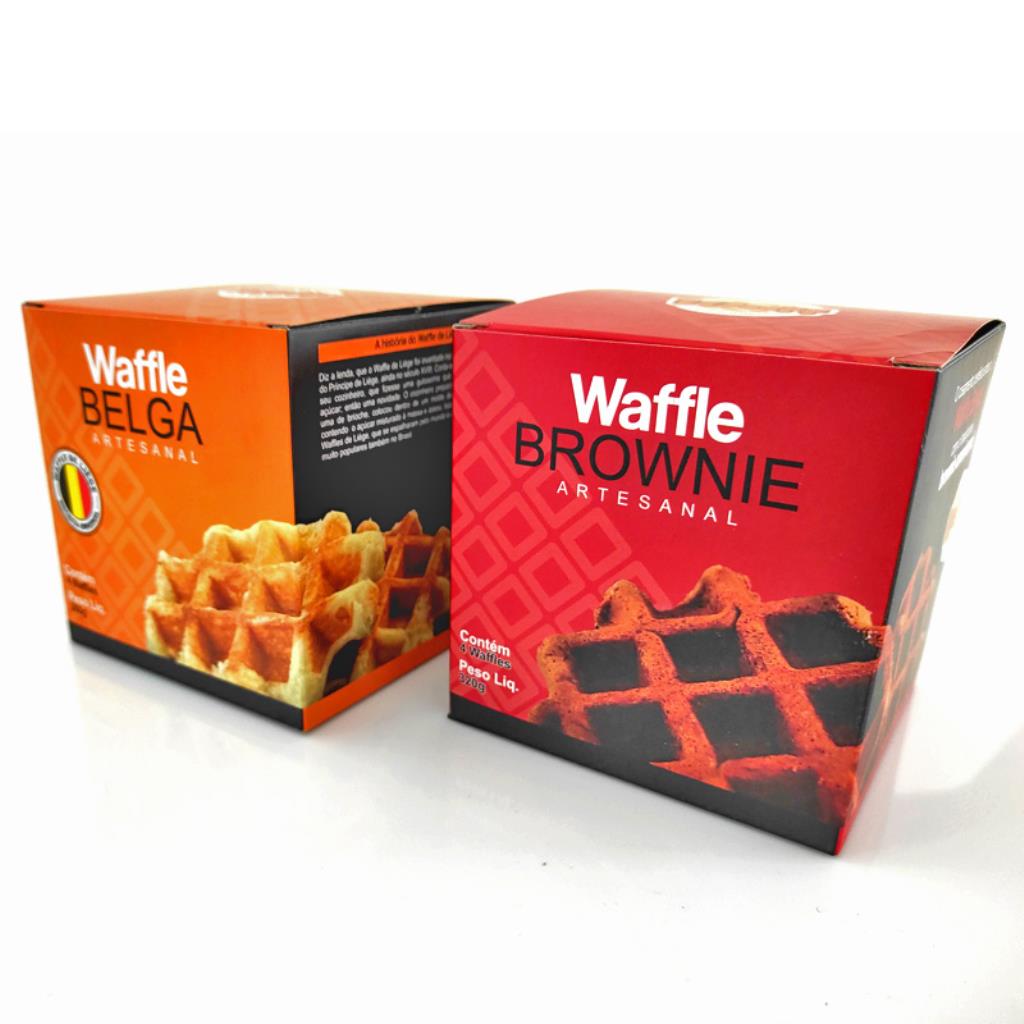 Kit Caixa Waffle Belga + Caixa Waffle Brownie