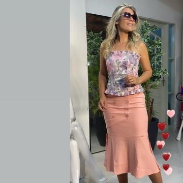 BLUSA REF 1702 ESTAMPADO EM LINHO