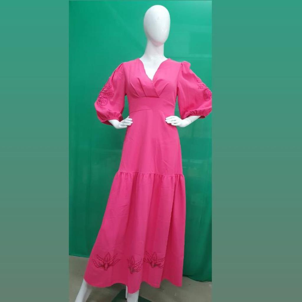 VESTIDO REF AS1300 LONGO LISO EM CREPE